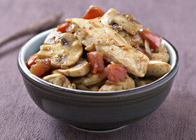 Curry de poulet aux champignons