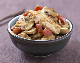 Curry de poulet aux champignons