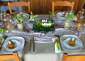 Pour Pâques, une table chic… et pas chère