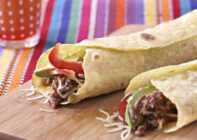 Fajitas au buf, poivron et avocat