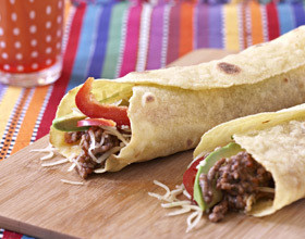 Fajitas au buf, poivron et avocat