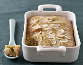 Gratin de rhubarbe aux amandes