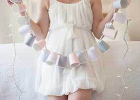 Ma guirlande en gobelets romantique !