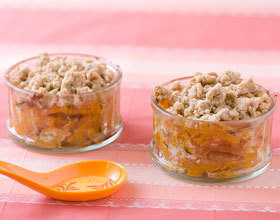 Crumble de courge au chèvre frais