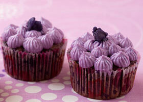 Cupcake myrtille violette