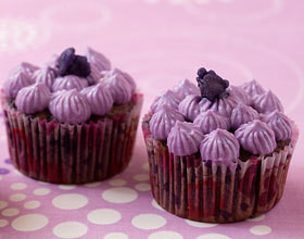 Cupcake myrtille violette