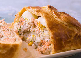 Koulibiac ou feuilleté russe au saumon