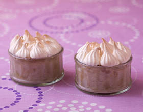 Riz au lait aux poires meringuées