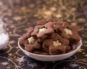 Sablés au chocolat coeur chocolat blanc
