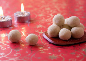Truffes au chocolat blanc et café