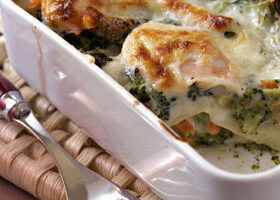 Lasagnes au saumon et brocolis