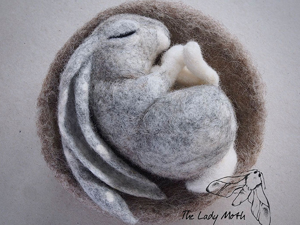 Les animaux en laine cardée de Lady Moth