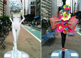 32 mannequins « défilent » sur le trottoir des rues de New-York !