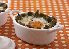 Oeufs cocotte aux asperges