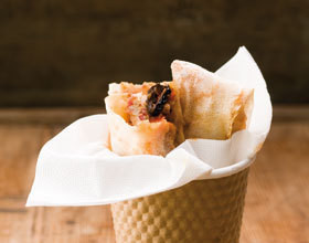 Papillotes de filets de rouget en feuilles de brick