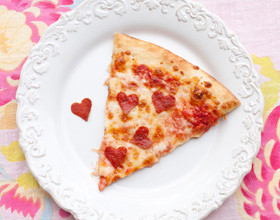 Pizza romantique au pepperoni