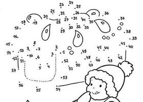 Points à relier : le petit garçon gourmand