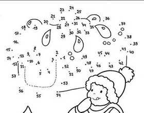 Points à relier : le petit garçon gourmand