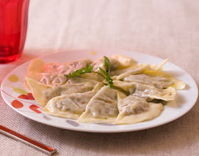 Raviolis aux champignons, Comté et noix