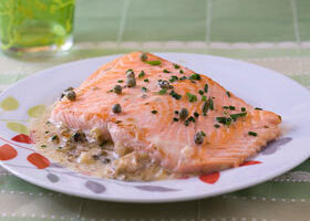 Saumon au poivre vert