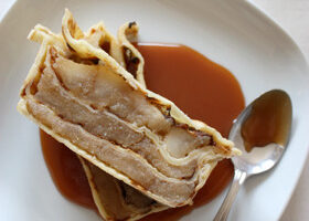 Terrine de crêpes aux pommes vanillées