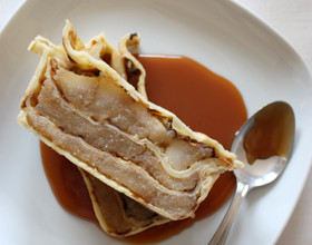 Terrine de crêpes aux pommes vanillées