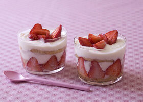 Tiramisu aux fraises en verrines