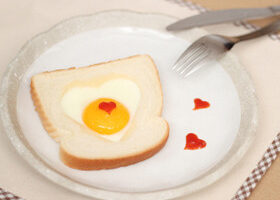 Toasts en forme de coeur