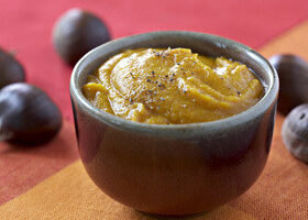 Velouté de potimarron aux châtaignes