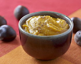 Velouté de potimarron aux châtaignes