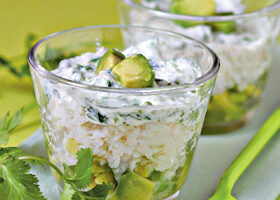 verrines crabe avocat