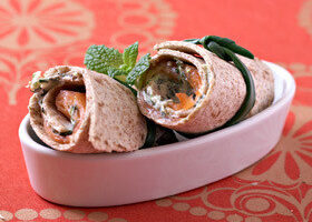 Wraps au saumon et tzatziki