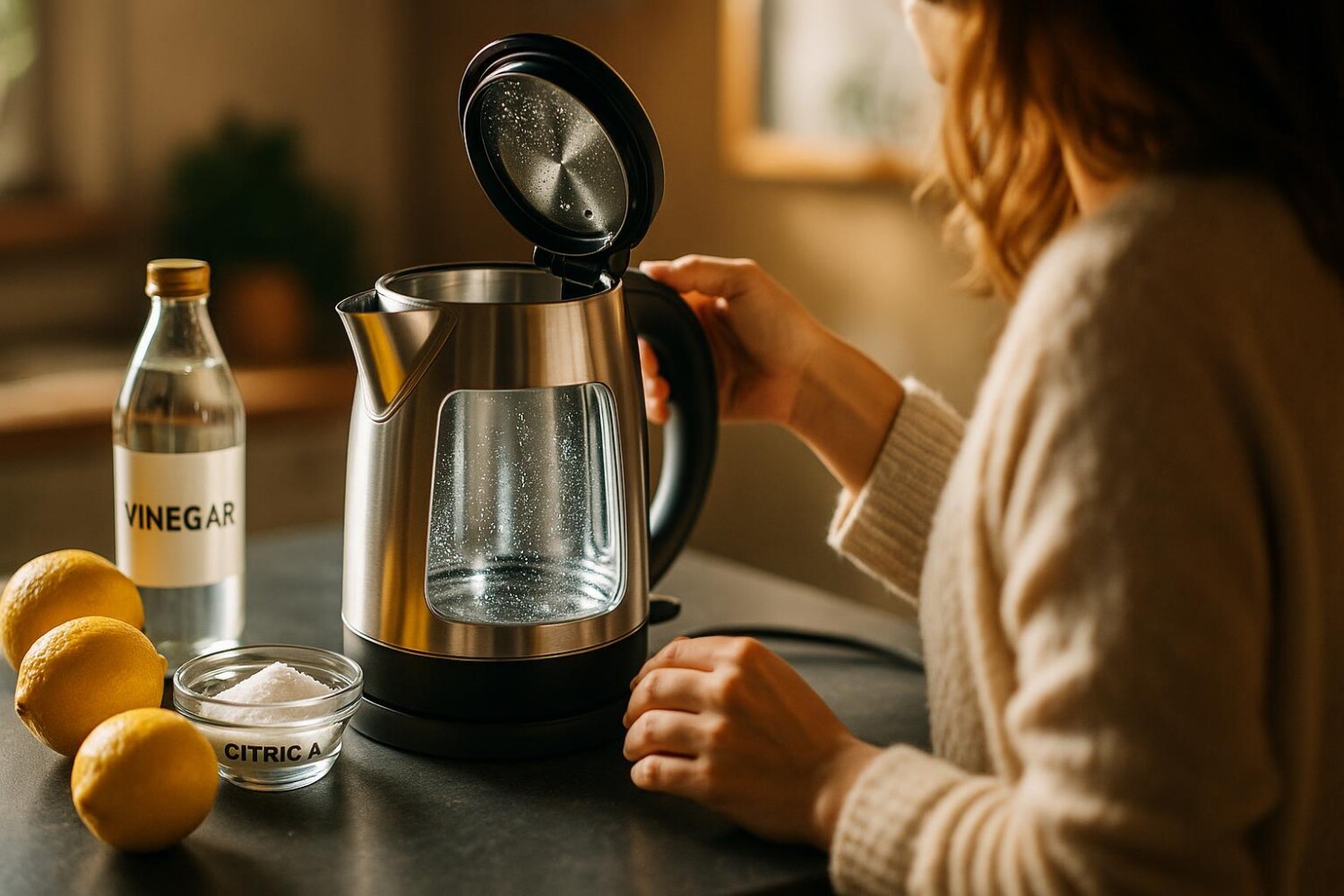 Votre bouilloire électrique est entartrée ? L&rsquo;astuce pour éliminer le calcaire rapidement
