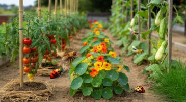 Capucine au potager : ce simple semis de mars-avril, espacé de 30 à 50 cm, protège les tomates et dope les récoltes selon les maraîchers