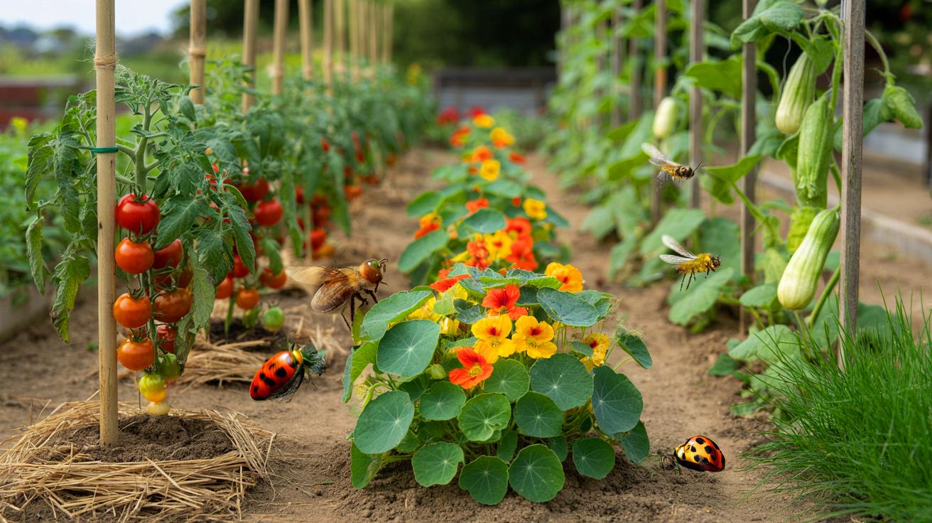 Capucine au potager : ce simple semis de mars-avril, espacé de 30 à 50 cm, protège les tomates et dope les récoltes selon les maraîchers