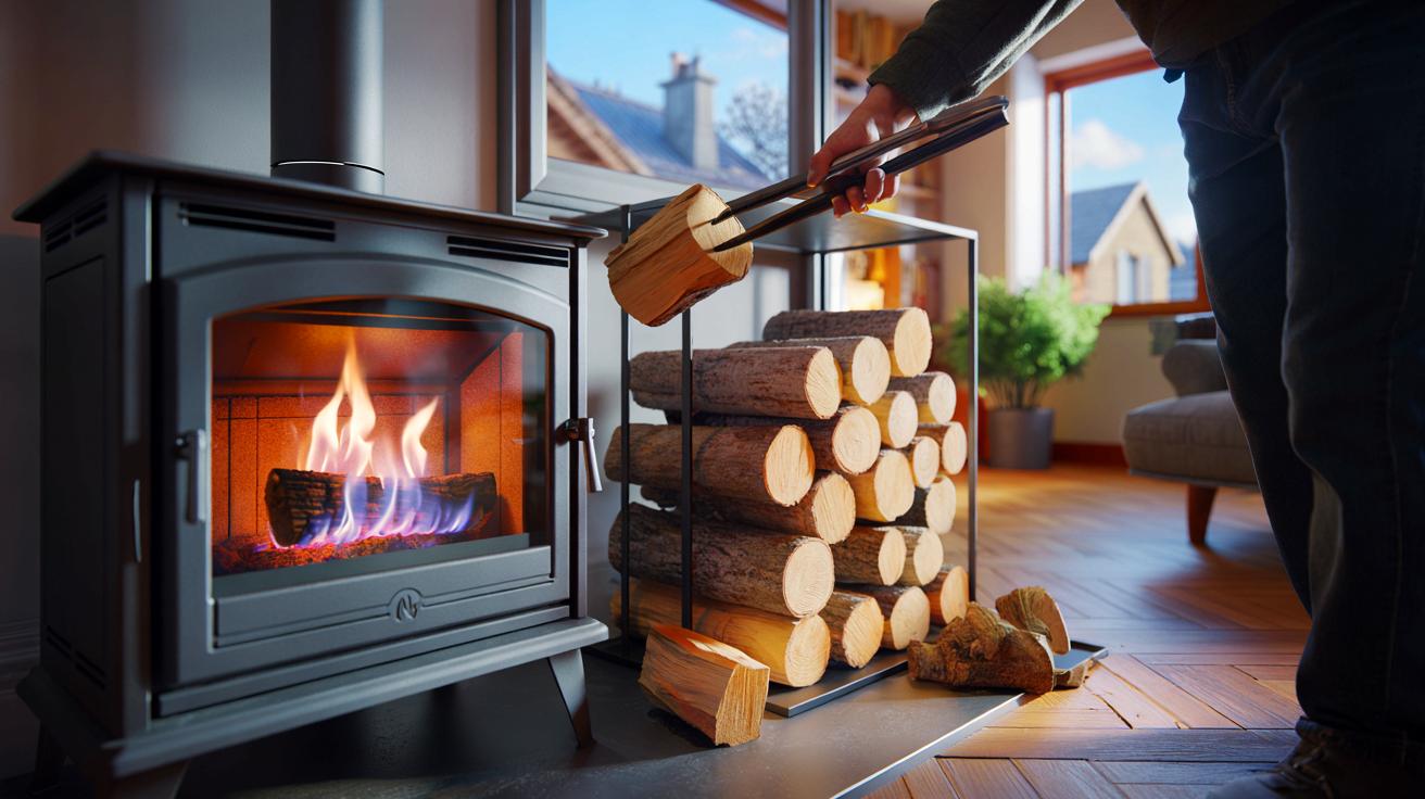 Ce chauffage au bois qui fait de l’ombre aux stères : voici les bûches compressées, l’option Flamme Verte plus simple et plus propre