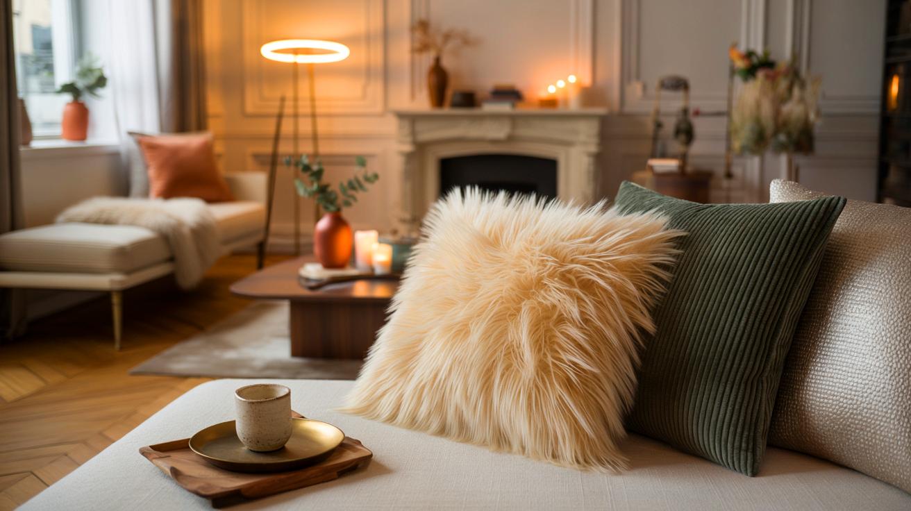 Ce coussin en fausse fourrure à moins de 20 €: l’accessoire abordable qui donne un vrai look hôtel 5 étoiles à votre salon