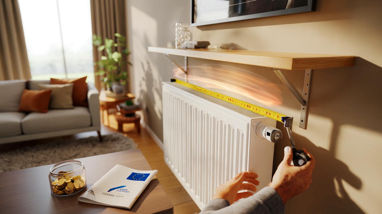 Ce duo étagère et radiateur validé par EDF et un expert, voici comment économiser 20 à 50 euros tout en respectant 50 cm d’écart