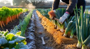 Ce geste crucial pour sauver poireaux, carottes et céleris du gel : voici l&rsquo;astuce des 15 à 20 cm que les jardiniers oublient