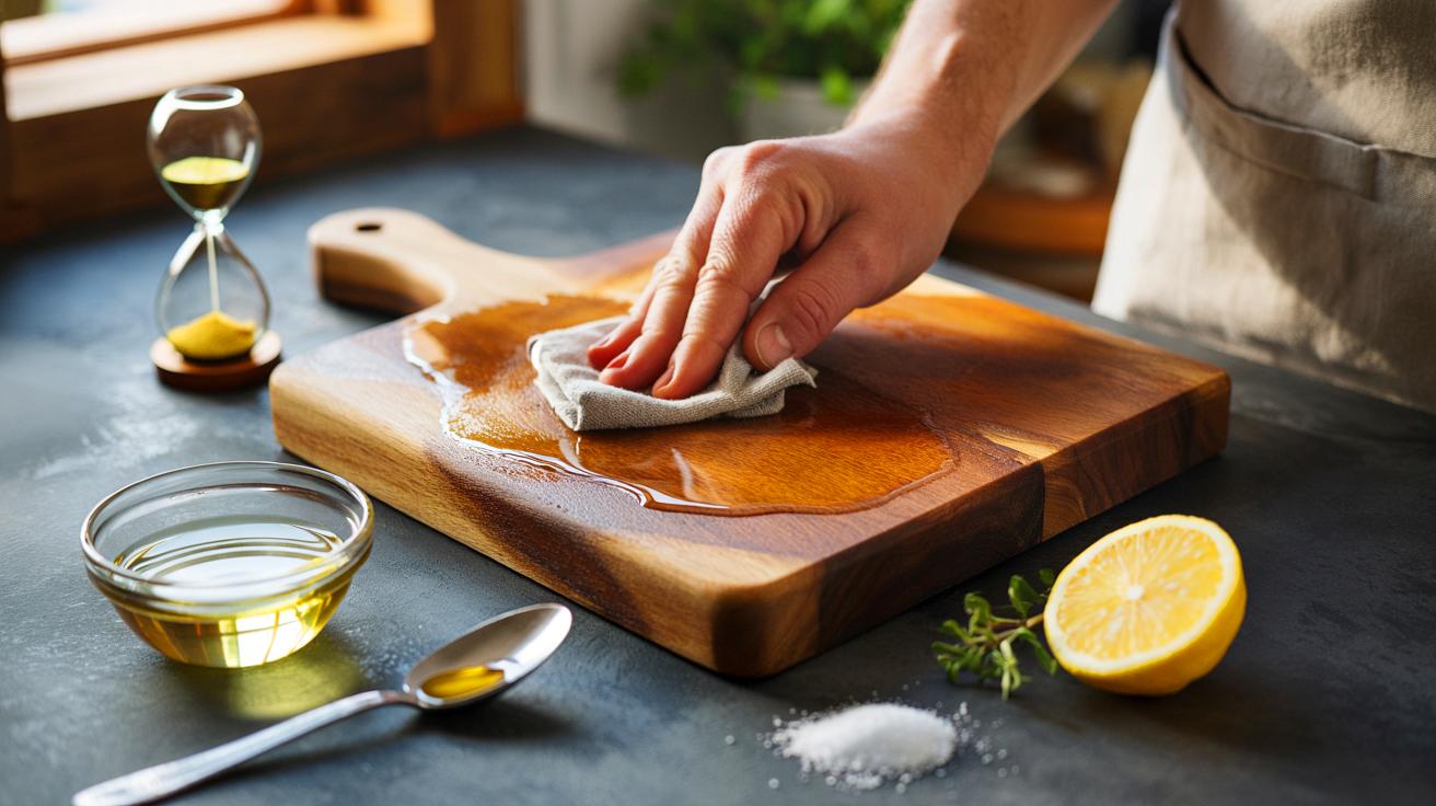 Ce geste de 30 minutes qui sauve votre planche à découper: 1 cuillère d’huile et trois règles pour éviter fissures et odeurs