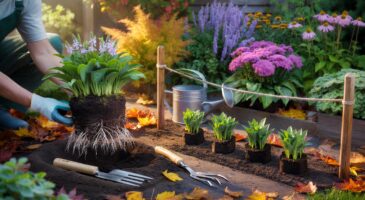 Ce geste de fin octobre sur les vivaces : tripler ses massifs et économiser, avec des éclats plantés à 30 à 40 cm et surveillés quinze jours
