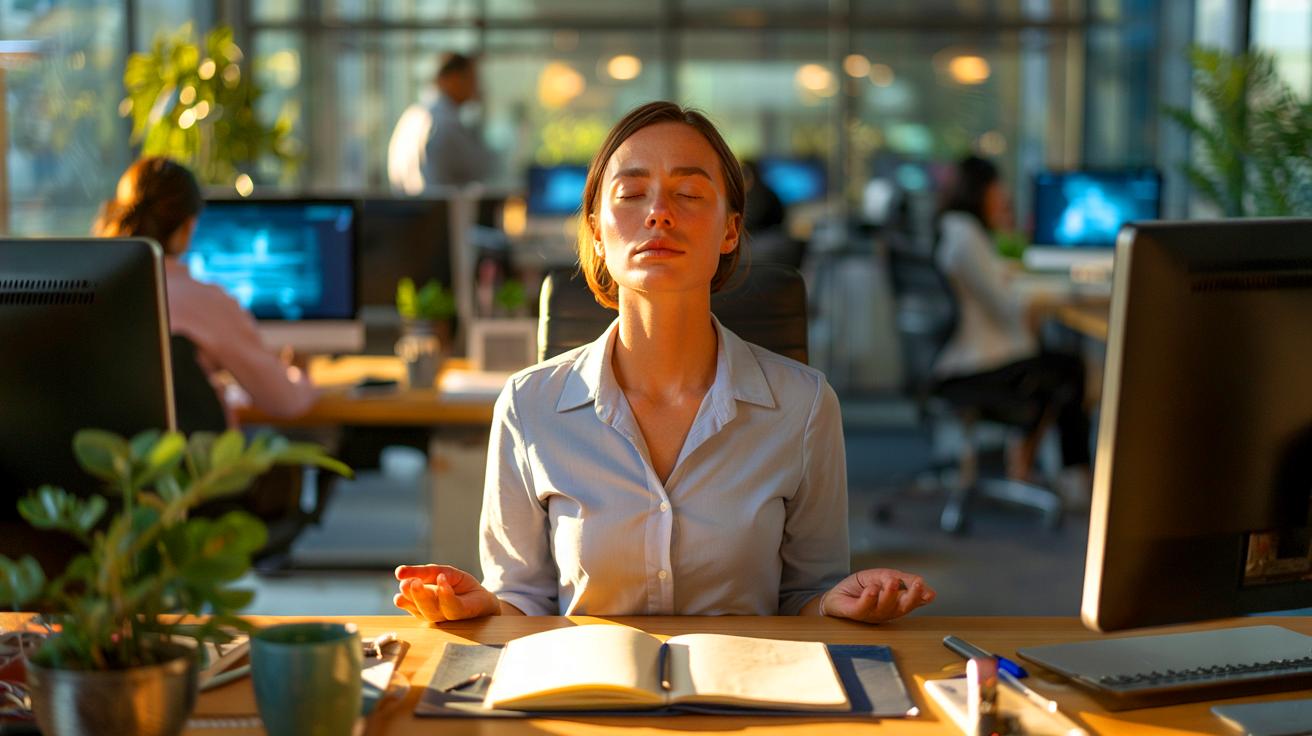 Ce geste presque invisible en 2 à 5 minutes : la relaxation consciente qui réduit la fatigue et relance l&rsquo;énergie au bureau