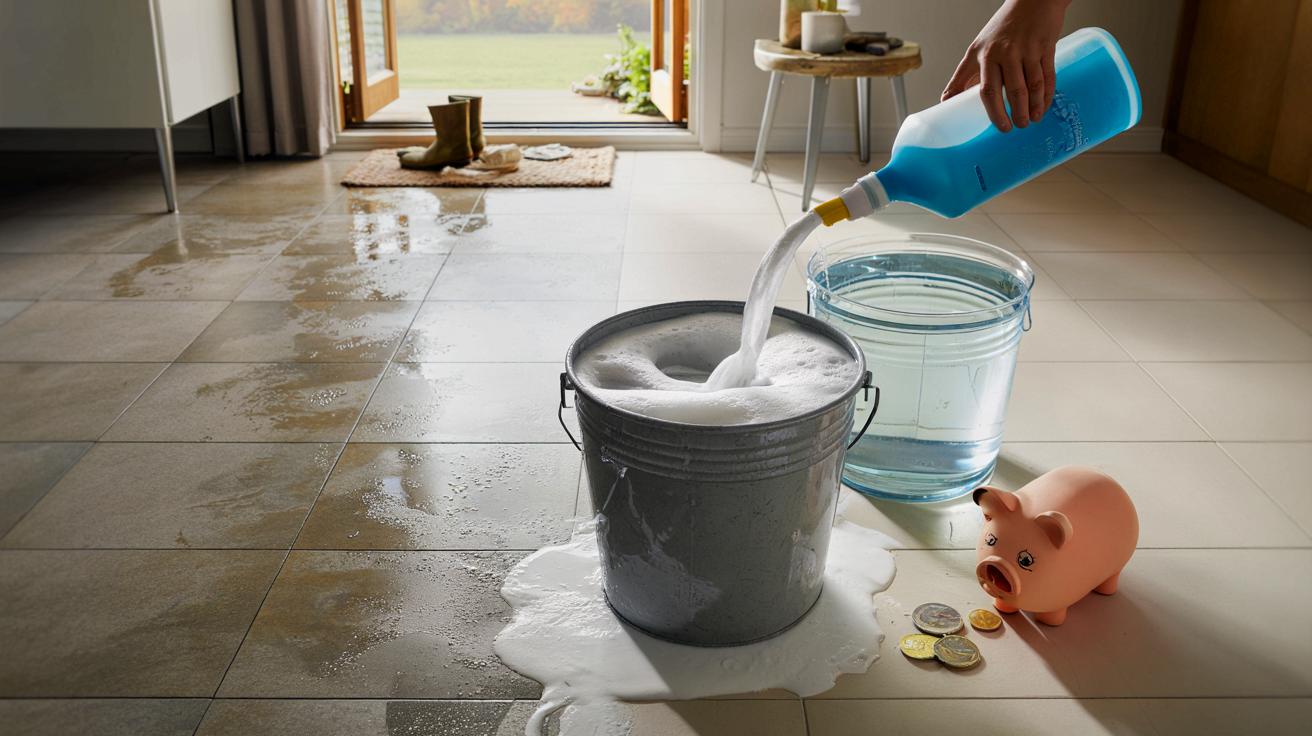 Ce geste quotidien qui rend votre carrelage terne: voici pourquoi trop de produit et d’eau chaude, même avec 5 L au seau, vous coûte cher en 2025