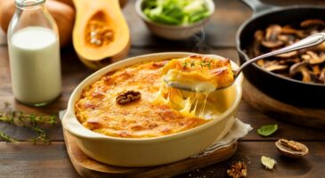 Ce gratin d’automne à la courge, 1,2 kg et 70 cl de lait, promet un fondant inattendu sans crème, pour toute la table