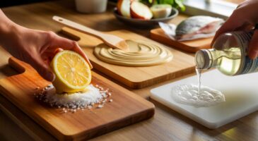 Ce guide malin pour la cuisine: voici les 3 gestes naturels qui stérilisent une planche à découper et chassent les odeurs