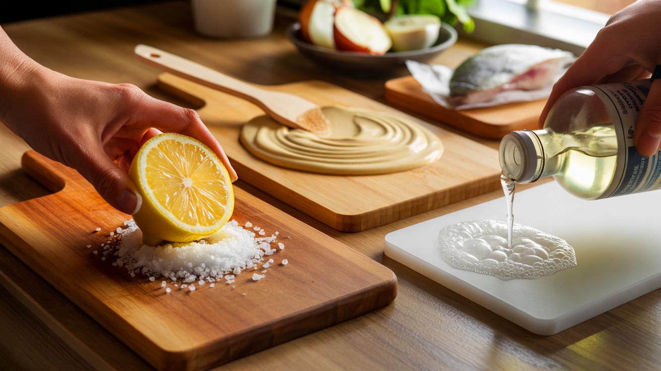 Ce guide malin pour la cuisine: voici les 3 gestes naturels qui stérilisent une planche à découper et chassent les odeurs