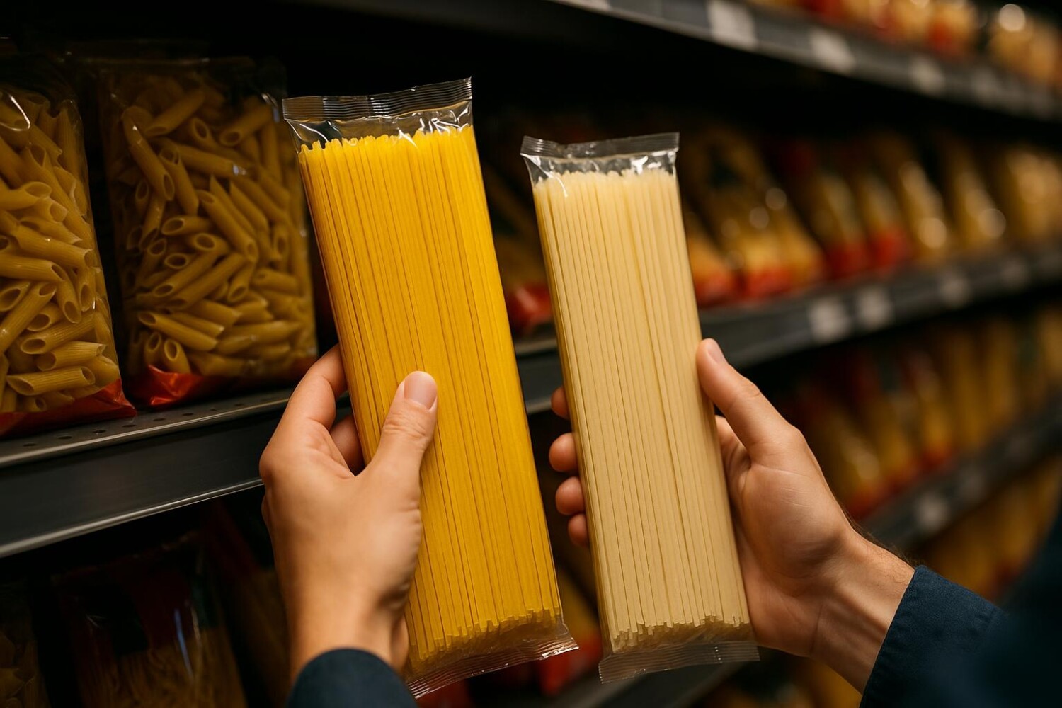 80% des Français en mangent, mais cette couleur jaune vif sur les pâtes en rayon doit alerter