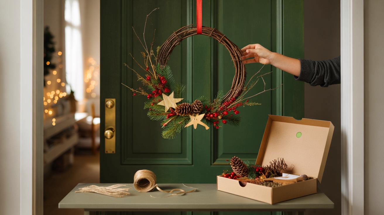 Ce kit Action à 3,99 euros relance la couronne de noël et change l’entrée en deux minutes chrono, sans outils ni colle