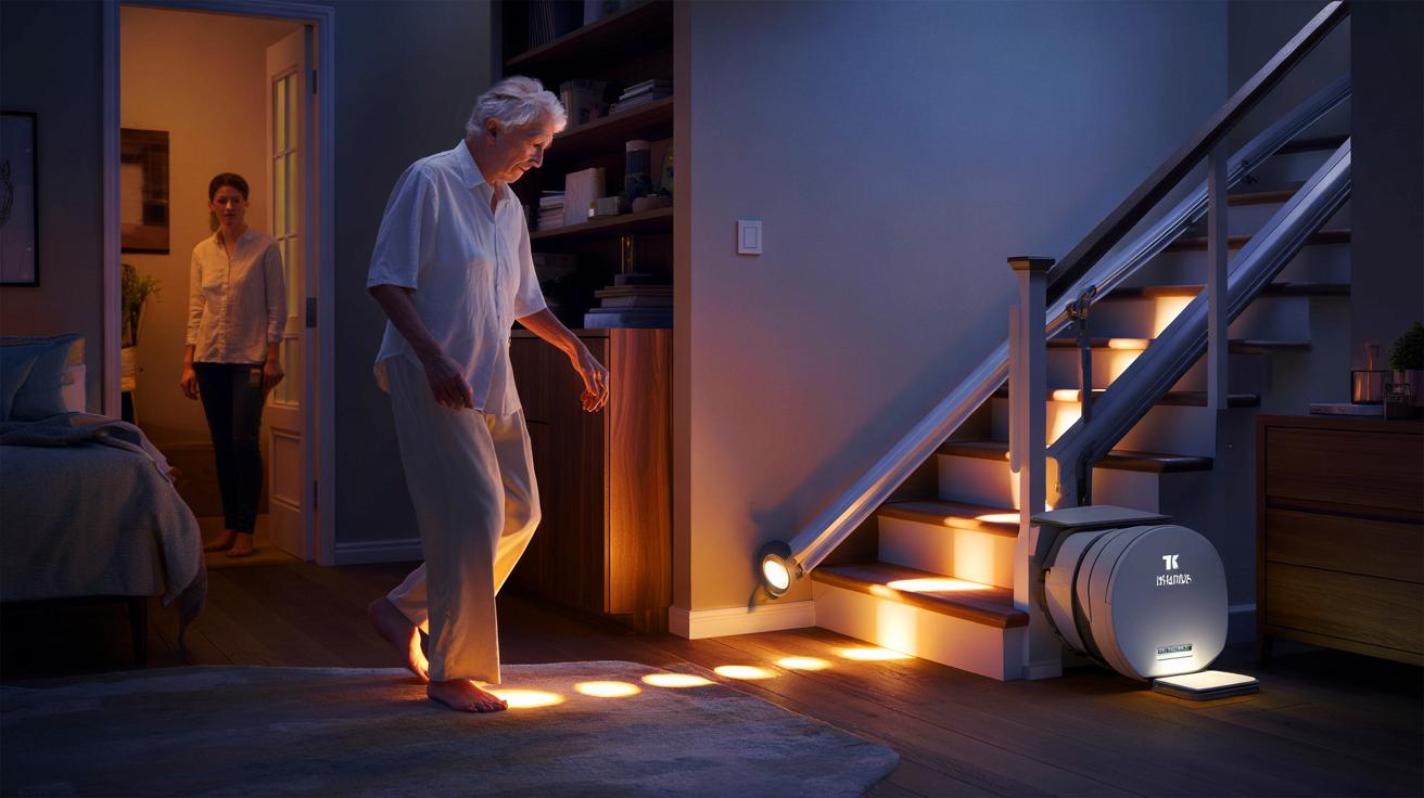Ce Light Assist qui anticipe chaque pas à la maison rassure les seniors et leurs proches, avec l’appui de TK Home Solutions