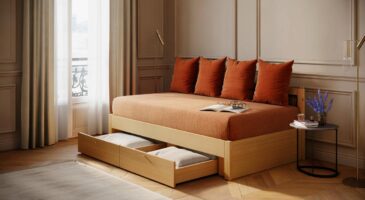 Ce lit de jour 90 x 190 cm: l&rsquo;astuce de grand-mère qui transforme l&rsquo;espace perdu en chambre d&rsquo;amis sans pousser les murs